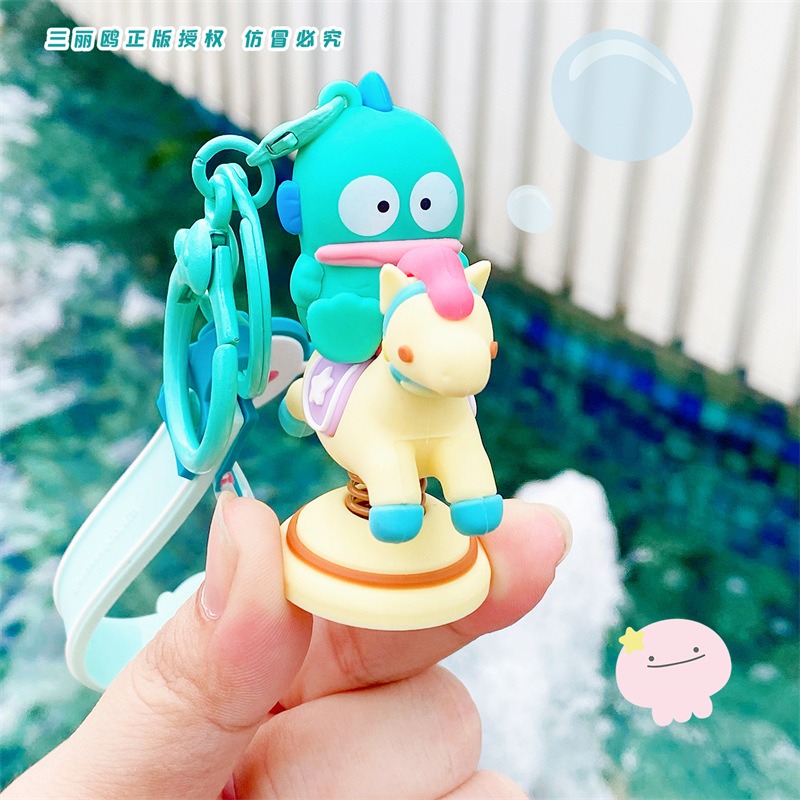 【冉紅】正版 三麗鷗 可爱卡通吊飾半鱼人 小丑鱼骑骑小马 書包掛件 装饰鑰匙扣 送禮-細節圖3
