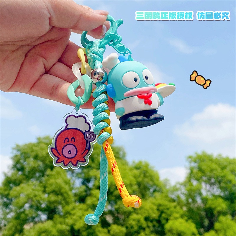 【冉紅】正版 三麗鷗 小丑鱼小厨师系列掛件 玩偶半鱼人丑鱼汉顿书包鑰匙扣 包包掛件 吊飾 送禮-細節圖3