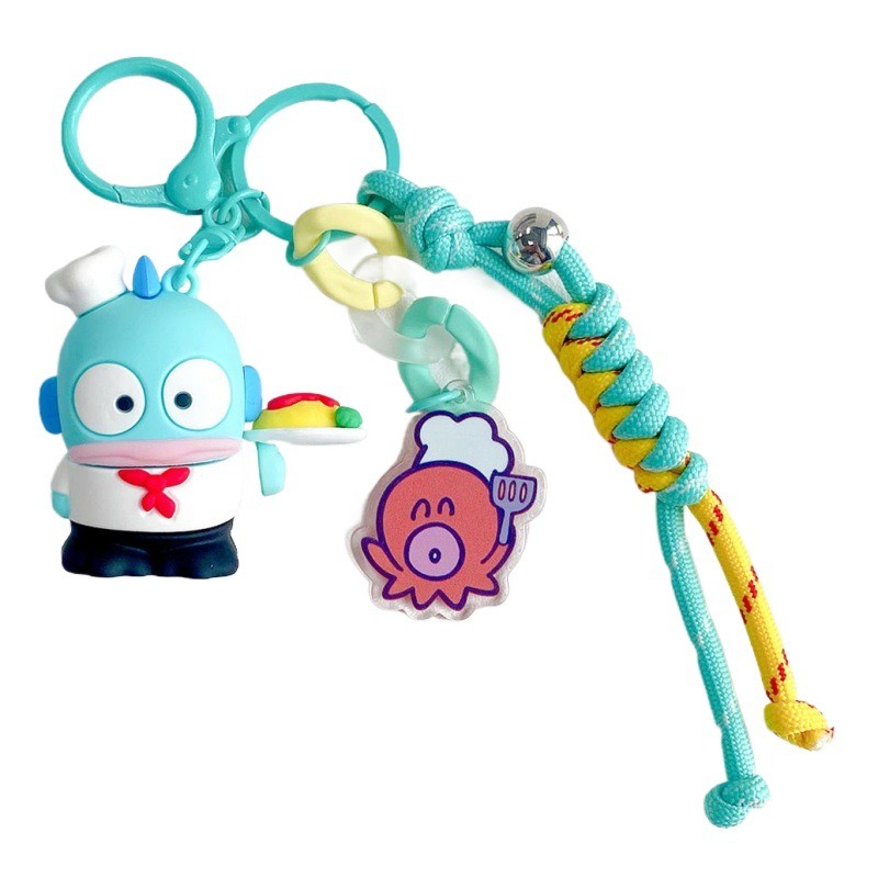 【冉紅】正版 三麗鷗 小丑鱼小厨师系列掛件 玩偶半鱼人丑鱼汉顿书包鑰匙扣 包包掛件 吊飾 送禮-細節圖5