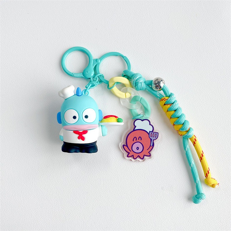 【冉紅】正版 三麗鷗 小丑鱼小厨师系列掛件 玩偶半鱼人丑鱼汉顿书包鑰匙扣 包包掛件 吊飾 送禮-規格圖5