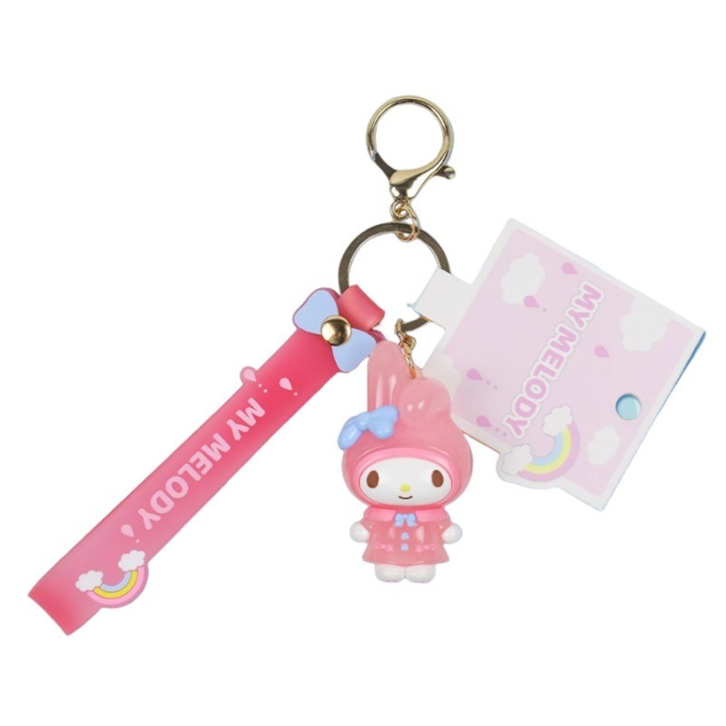【冉紅】正版 三麗鷗 家族雨衣鑰匙扣 帕恰狗 美乐蒂 库洛米 卡通可爱书包掛件 包包掛飾 鑰匙扣 送禮-細節圖5