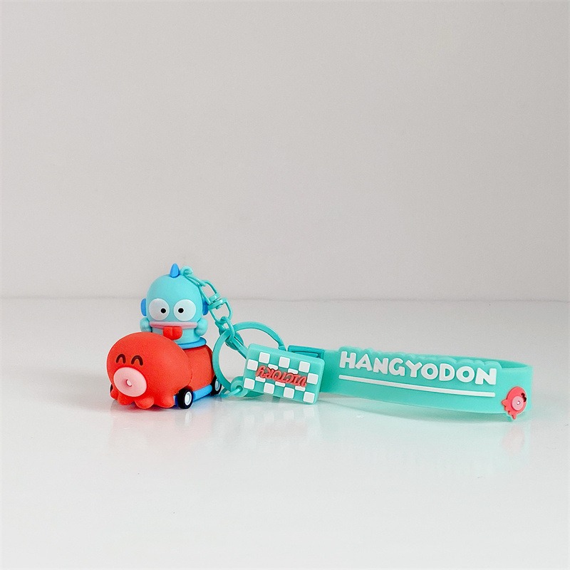 【冉紅】正版 三麗鷗 半鱼人汉顿 車車系列 解压玩具 小丑鱼公仔鑰匙扣 掛件 吊飾 送禮-規格圖5