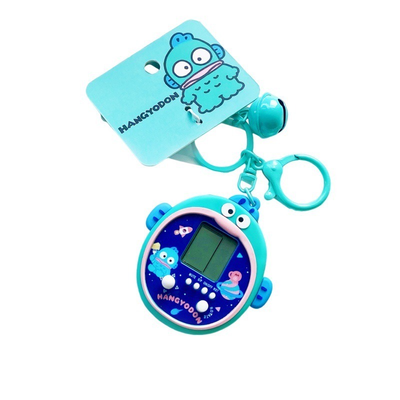 【冉紅】正版 三麗鷗 卡通人鱼汉顿 游戏機鑰匙扣 书包掛件 鑰匙链 吊飾 送禮-細節圖5