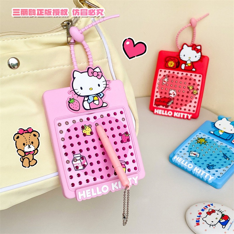 【冉紅】正版 三麗鷗 解压磁吸钢珠画板鑰匙扣 库洛米 美乐蒂 玉桂狗 kt貓 帕恰狗 布丁狗 掛件 吊飾 送禮-細節圖3