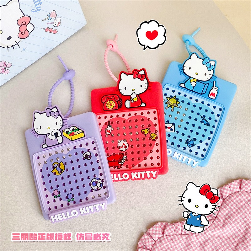 【冉紅】正版 三麗鷗 解压磁吸钢珠画板鑰匙扣 库洛米 美乐蒂 玉桂狗 kt貓 帕恰狗 布丁狗 掛件 吊飾 送禮-細節圖4