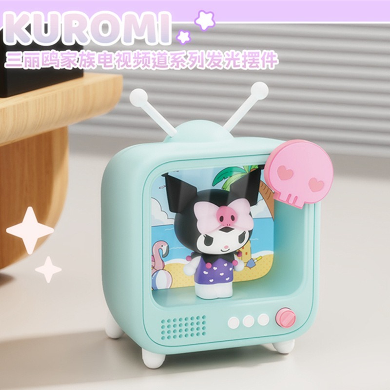 【冉紅】正版 三麗鷗 電視频道系列 庫洛米 美樂蒂 玉桂狗 kt貓 帕恰狗 布丁狗 发光治愈擺件 療愈小夜燈 送禮-細節圖5