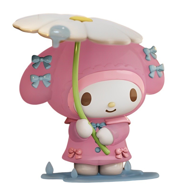 【冉紅】正版 三麗鷗 下雨天系列 盲盒明盒擺件 库洛米 美樂蒂 佈丁狗 帕恰狗雨伞手办 女生礼物 送禮-細節圖5