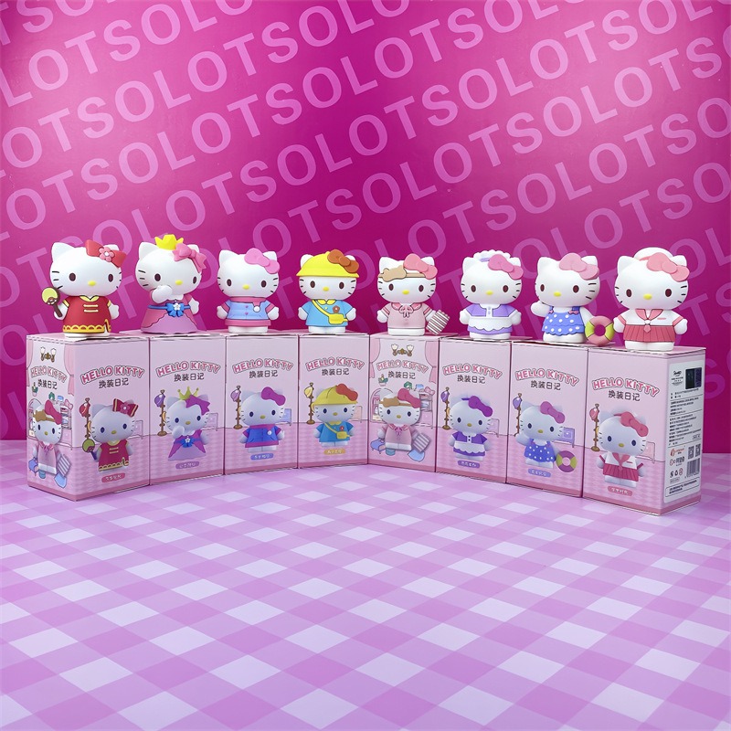 【冉紅】正版 三麗鷗 HelloKitty 换装日记系列 盲盒手办公仔 桌面擺件 凯蒂猫女生礼物-細節圖4
