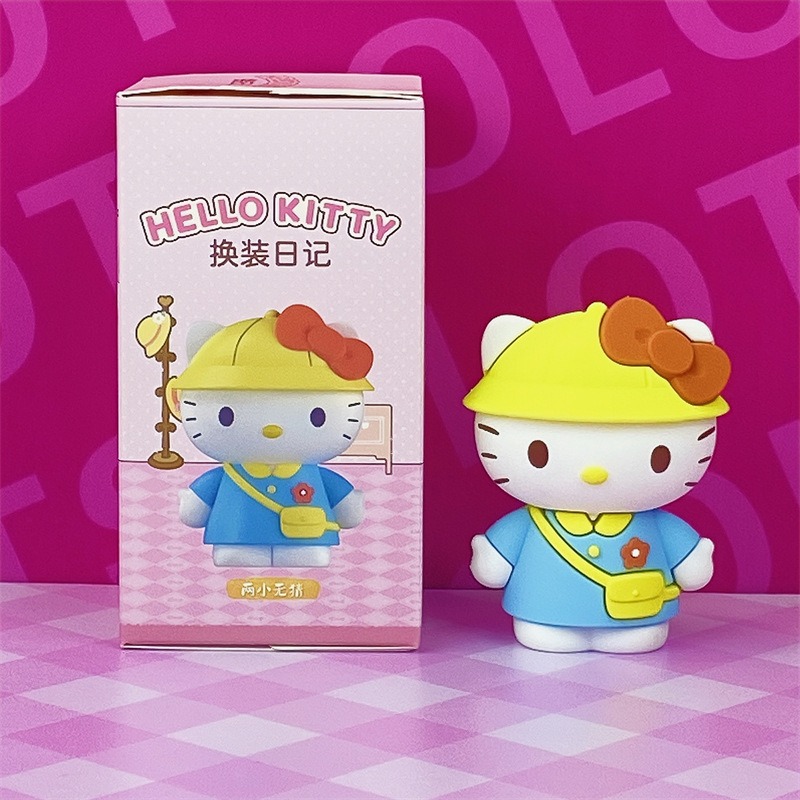 【冉紅】正版 三麗鷗 HelloKitty 换装日记系列 盲盒手办公仔 桌面擺件 凯蒂猫女生礼物-規格圖5