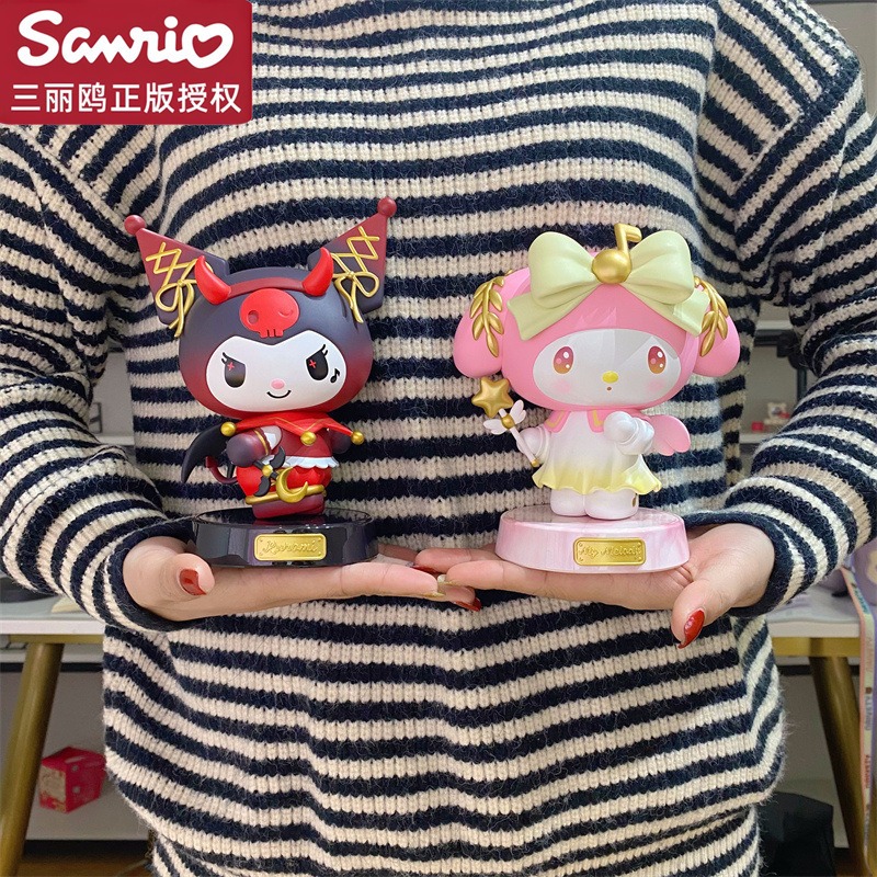 【冉紅】正版 三麗鷗 少女系列 乐神款 库洛米 美乐蒂 桌面摆件手办 女孩公仔 送禮-細節圖3