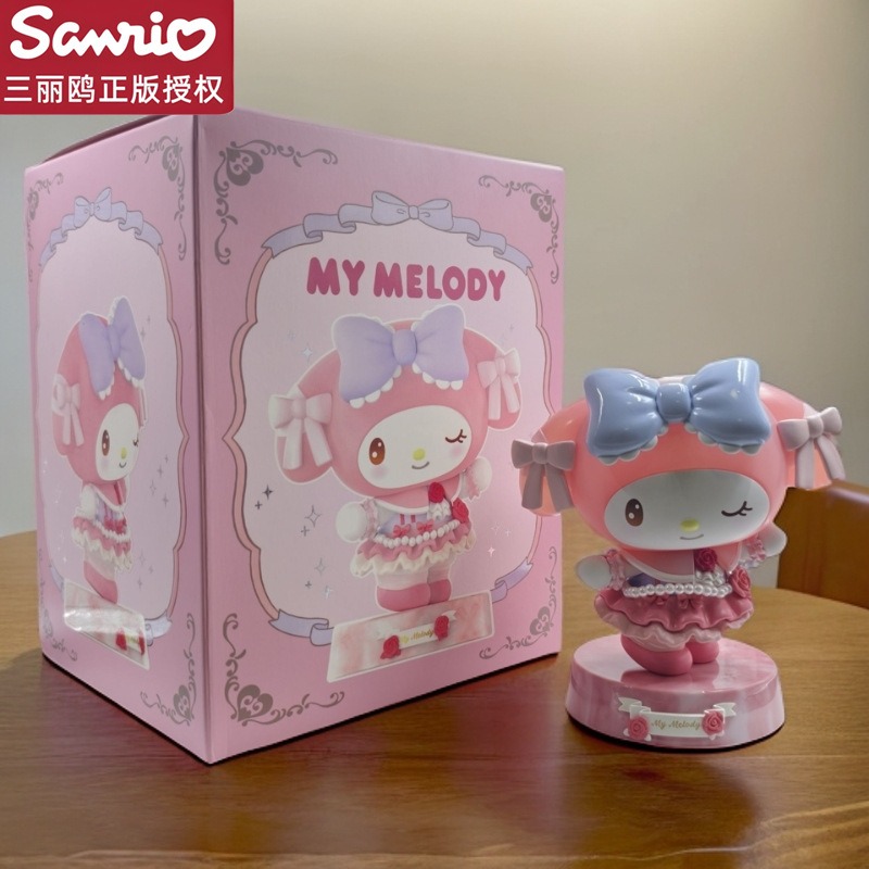 【冉紅】正版 三麗鷗 少女系列 乐神款 库洛米 美乐蒂 桌面摆件手办 女孩公仔 送禮-規格圖5