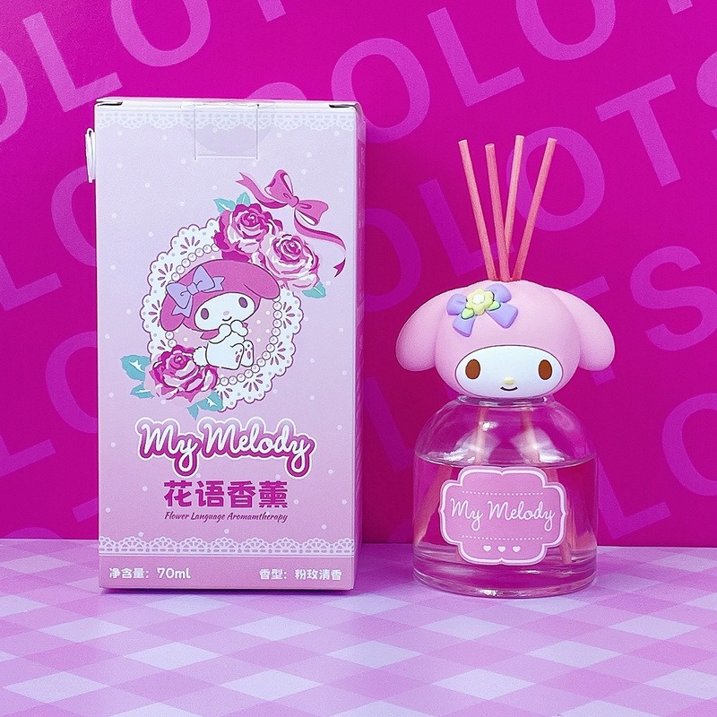 【冉紅】正版 三麗鷗 花语香薰摆件 库洛米 香氛摆件 玉桂狗 美乐蒂室内持久香薰 送禮-規格圖5