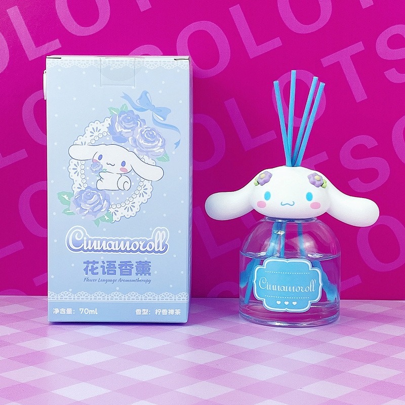 【冉紅】正版 三麗鷗 花语香薰摆件 库洛米 香氛摆件 玉桂狗 美乐蒂室内持久香薰 送禮-規格圖5