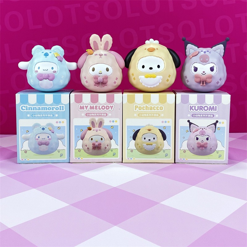 【冉紅】正版 三麗鷗 不倒翁明盒盲盒小礼品 桌面小摆件 可爱卡通创意解压玩具 送禮-細節圖2