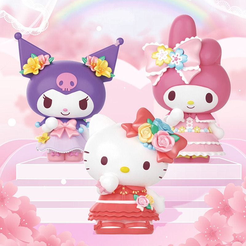 【冉紅】正版 三麗鷗HelloKitty盲盒 庫洛米 大耳狗 可爱凯蒂猫手办擺件 桌面擺件 送禮-細節圖2