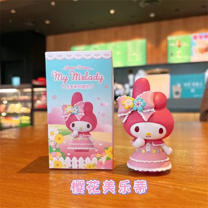 【冉紅】正版 三麗鷗HelloKitty盲盒 庫洛米 大耳狗 可爱凯蒂猫手办擺件 桌面擺件 送禮-細節圖4