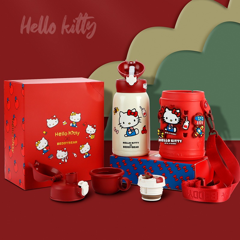 【杯具熊】正版 三麗鷗 兒童杯款式 HELLO KITTY 保溫杯 保溫瓶 水杯 水壺 630ml 韓國品牌 送禮-規格圖5
