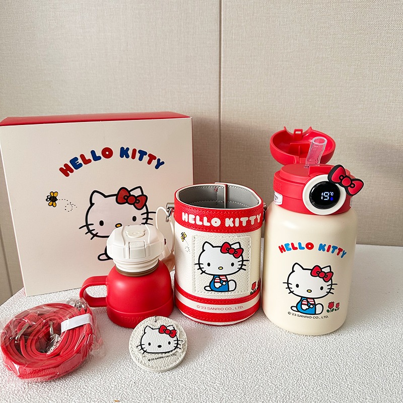 【杯具熊】正版 三麗鷗 圈圈兒童壺款式 HELLO KITTY 保溫杯 保溫瓶 水杯 水壺 480ml 韓國品牌 送禮-規格圖4