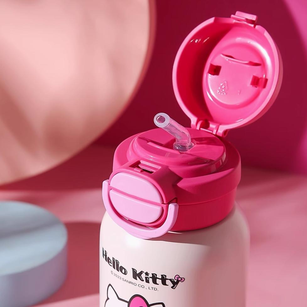 【杯具熊】正版 三麗鷗 開口笑雙飲杯款式 HELLO KITTY 保溫杯 保溫瓶 水杯 水壺 600ml 韓國品牌 送禮-細節圖3