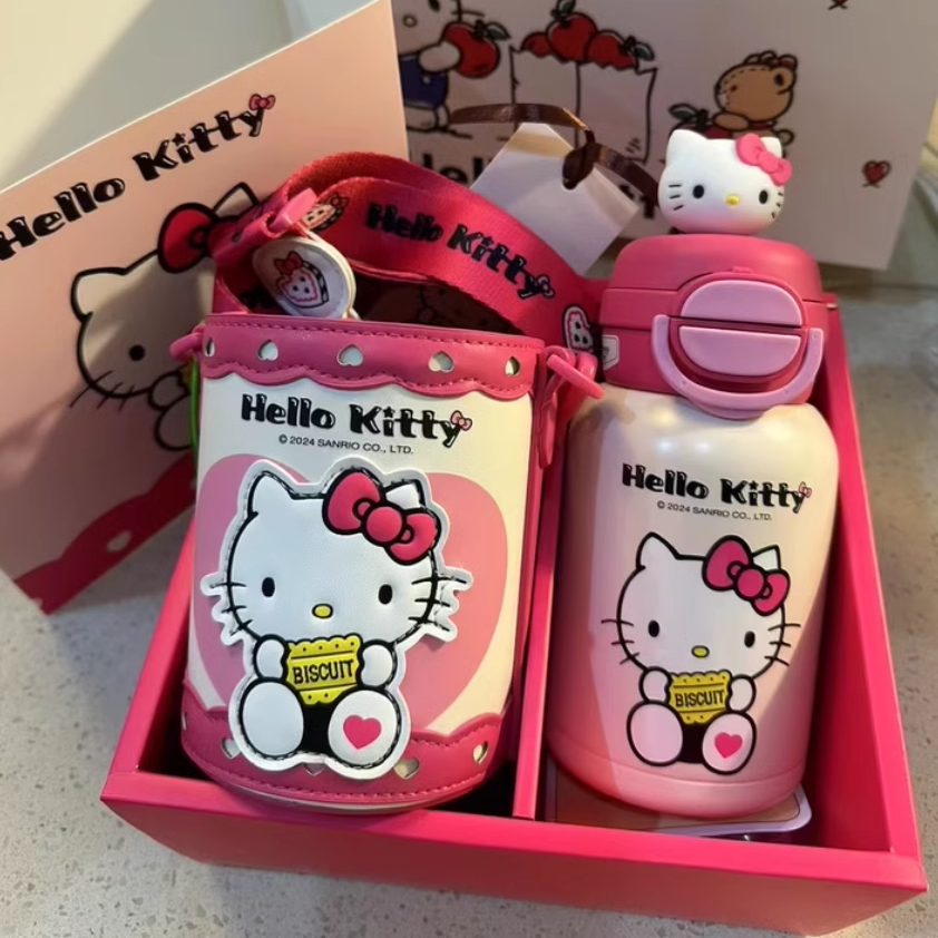 【杯具熊】正版 三麗鷗 開口笑雙飲杯款式 HELLO KITTY 保溫杯 保溫瓶 水杯 水壺 600ml 韓國品牌 送禮-細節圖5