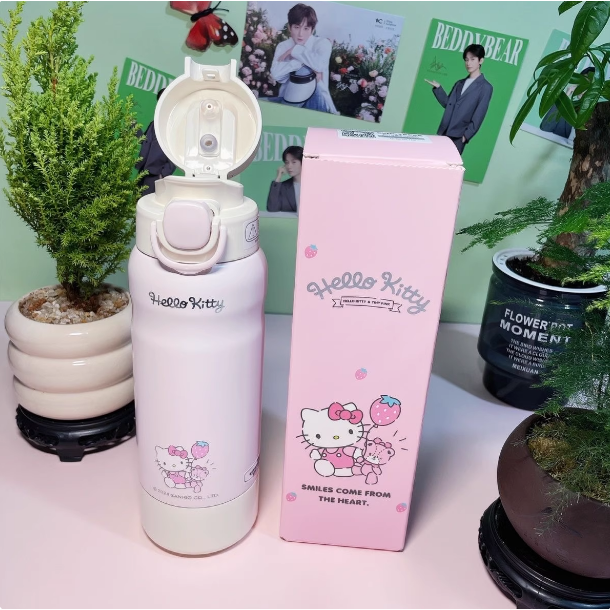 【杯具熊】正版 三麗鷗 分倉保温杯款式 HELLO KITTY 保溫杯 保溫瓶 水杯 水壺 530ml 韓國品牌 送禮-細節圖2
