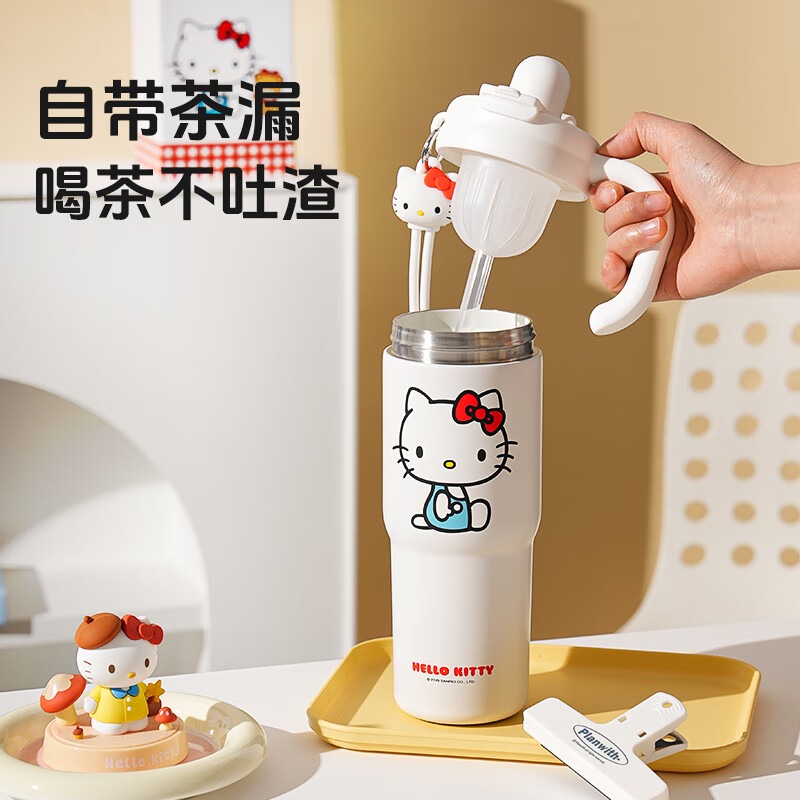 【杯具熊】正版 三麗鷗 內海保溫杯款式 HELLO KITTY 保溫杯 保溫瓶 水杯 水壺 680ml 韓國品牌 送禮-細節圖3