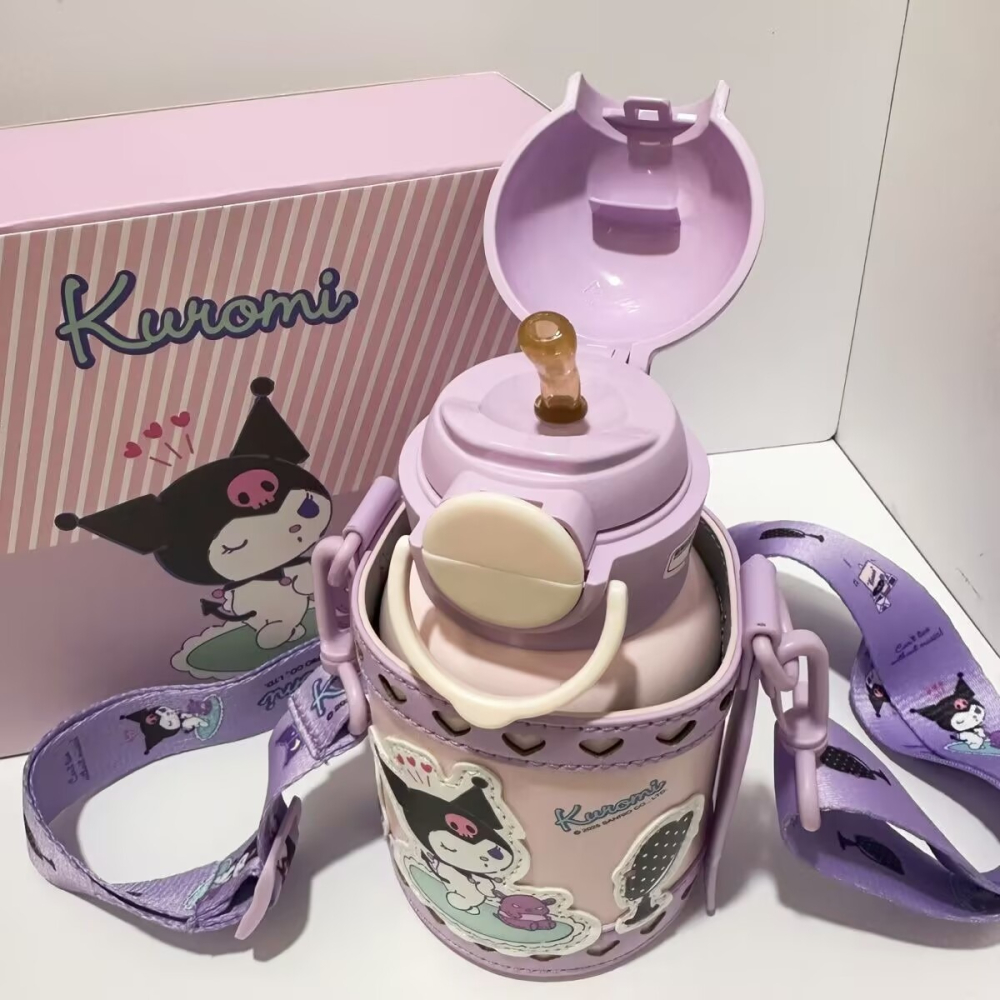 【杯具熊】正版 三麗鷗 妙趣兒童杯款式 庫洛米 保溫杯 保溫瓶 水杯 水壺 480ml 韓國品牌 送禮-細節圖2