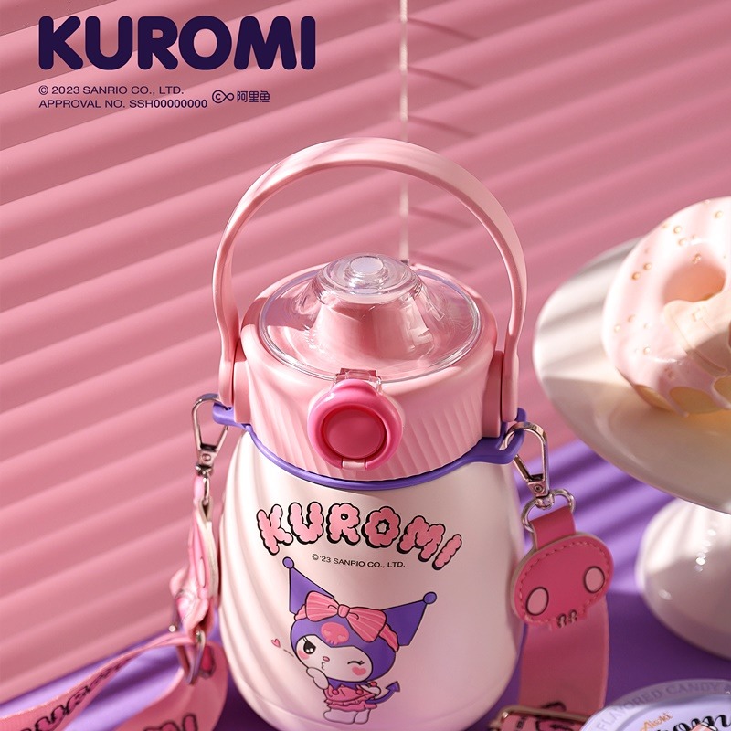 【杯具熊】正版 三麗鷗 保溫嘟嘟杯款式 庫洛米 保溫杯 保溫瓶 水杯 水壺 850ml 韓國品牌 送禮-細節圖2