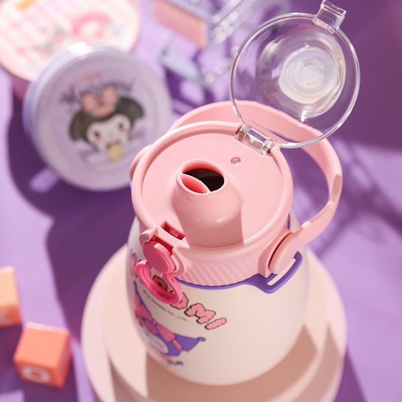 【杯具熊】正版 三麗鷗 保溫嘟嘟杯款式 庫洛米 保溫杯 保溫瓶 水杯 水壺 850ml 韓國品牌 送禮-細節圖3