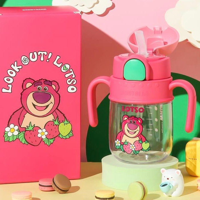 草莓熊-火箭塑料學飲杯500ml