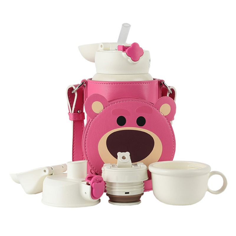 【杯具熊】正版 迪士尼 保溫兒童杯款式 草莓熊 保溫杯 保溫瓶 水杯 水壺 630ml 韓國品牌 送禮-細節圖5