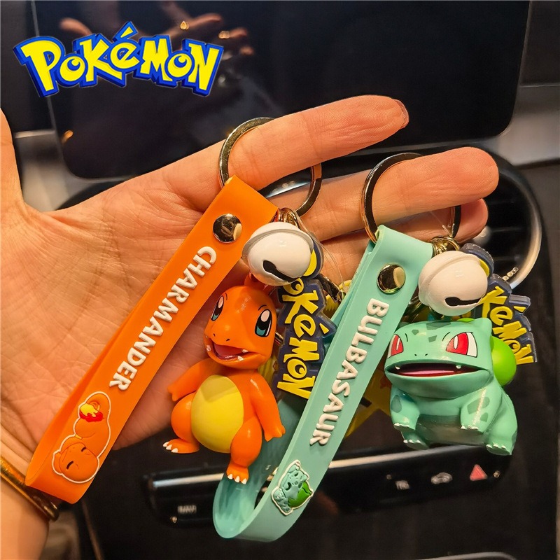 【冉紅】正版 寶可夢 皮卡丘鑰匙扣  小火龍 胖丁 可爱潮流卡通公仔 汽車鑰匙扣 包包掛件 吊飾 送禮-細節圖4