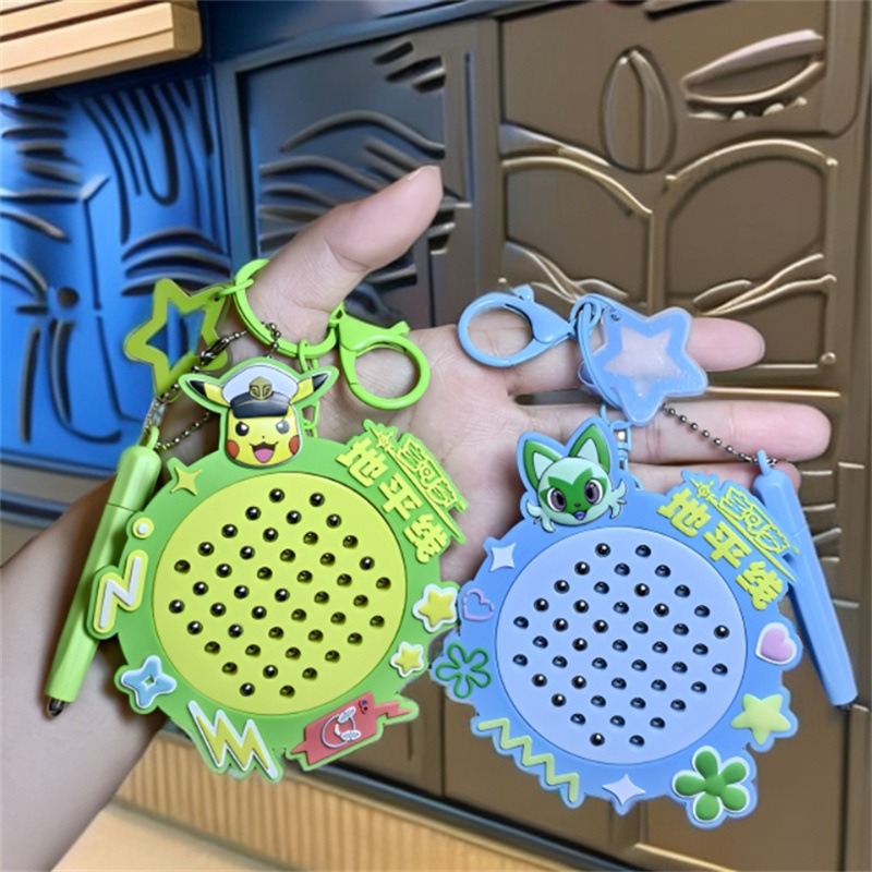 【冉紅】正版 寶可夢 解压磁吸钢珠画板鑰匙扣 卡通玩具 包包掛飾  書包掛件 吊飾 送禮-細節圖2