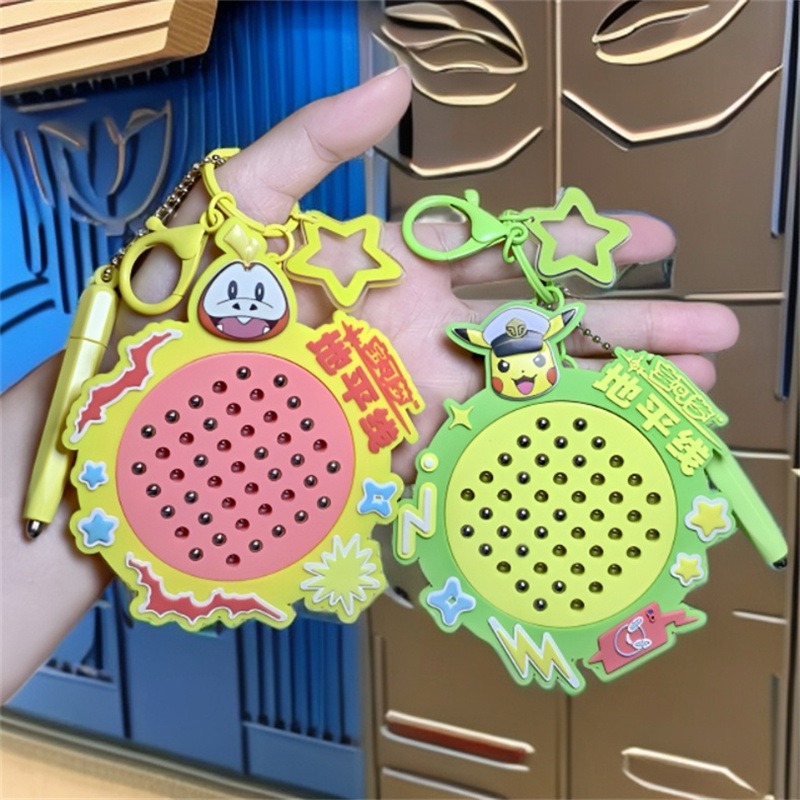 【冉紅】正版 寶可夢 解压磁吸钢珠画板鑰匙扣 卡通玩具 包包掛飾  書包掛件 吊飾 送禮-細節圖3