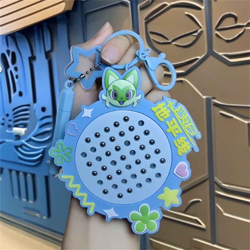 【冉紅】正版 寶可夢 解压磁吸钢珠画板鑰匙扣 卡通玩具 包包掛飾  書包掛件 吊飾 送禮-細節圖4