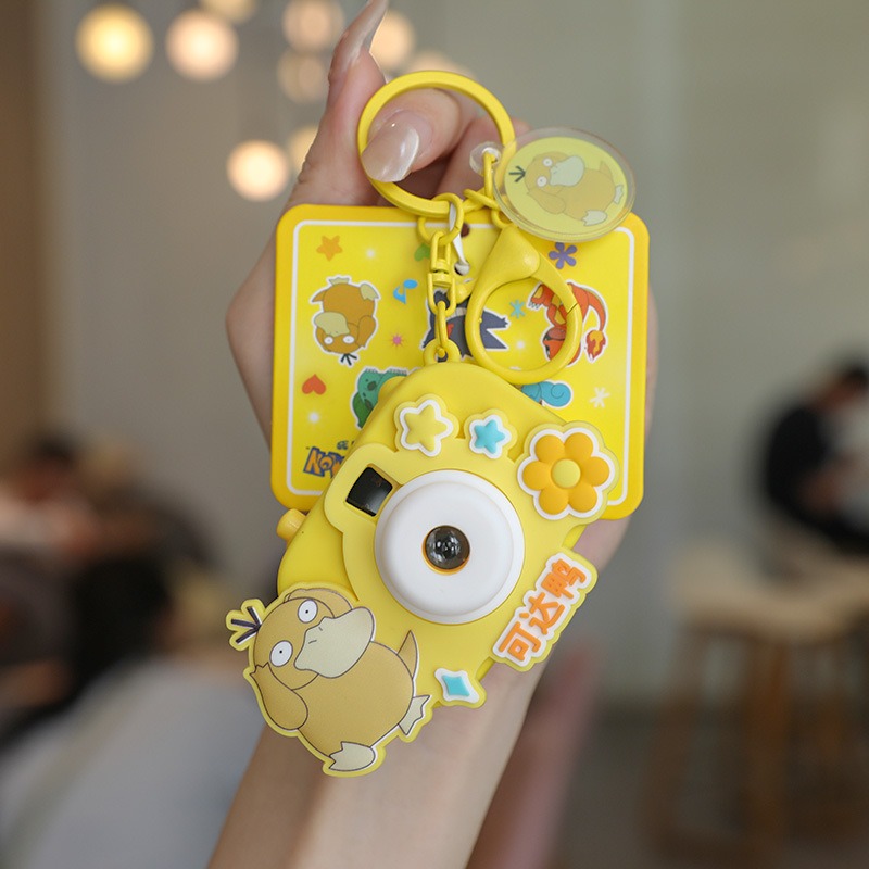 【冉紅】正版 寶可夢 投影相級系列 卡通鑰匙扣 皮卡丘 耿鬼 鑰匙链小掛件 包包掛飾 吊飾  送禮-細節圖4