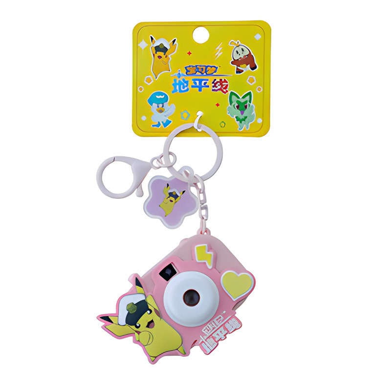 【冉紅】正版 寶可夢 投影相級系列 卡通鑰匙扣 皮卡丘 耿鬼 鑰匙链小掛件 包包掛飾 吊飾  送禮-規格圖5