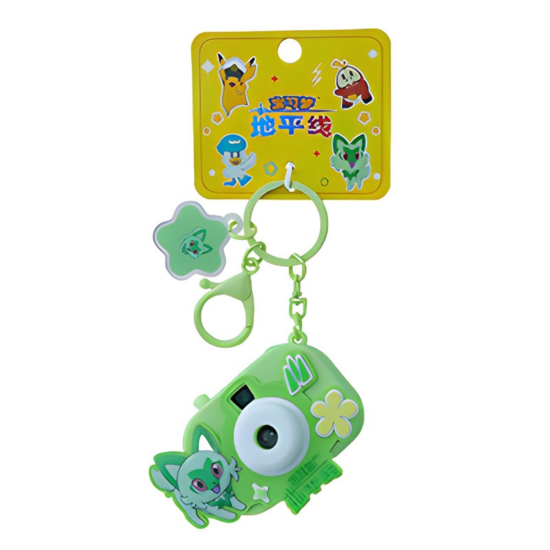 【冉紅】正版 寶可夢 投影相級系列 卡通鑰匙扣 皮卡丘 耿鬼 鑰匙链小掛件 包包掛飾 吊飾  送禮-規格圖5