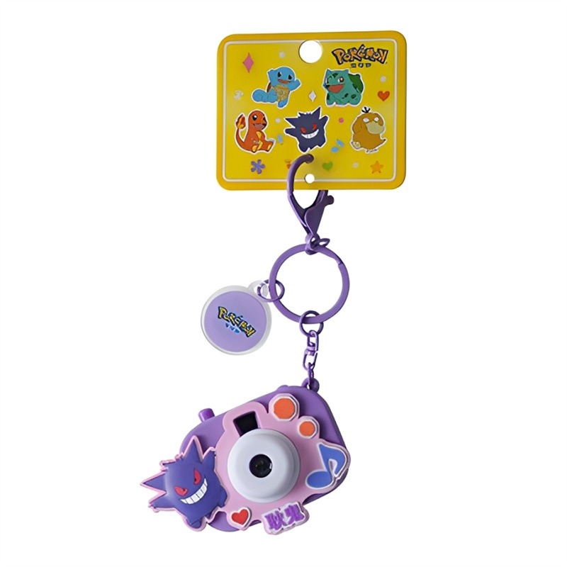 【冉紅】正版 寶可夢 投影相級系列 卡通鑰匙扣 皮卡丘 耿鬼 鑰匙链小掛件 包包掛飾 吊飾  送禮-規格圖5