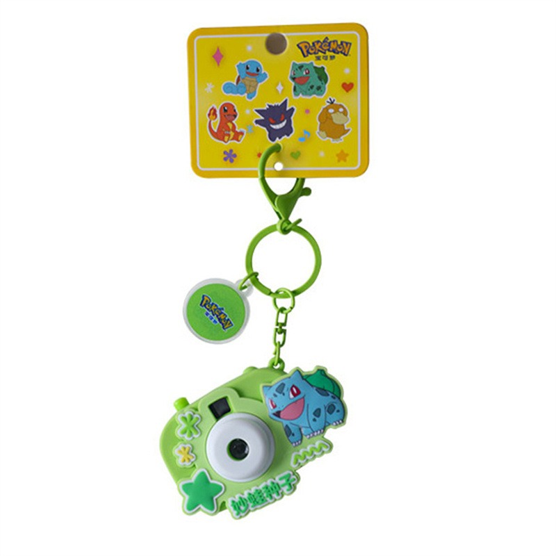 【冉紅】正版 寶可夢 投影相級系列 卡通鑰匙扣 皮卡丘 耿鬼 鑰匙链小掛件 包包掛飾 吊飾  送禮-規格圖5