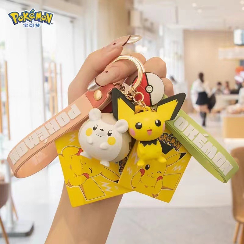 【冉紅】正版 寶可夢 心动萌游系列 掛件 皮卡丘 鑰匙扣饰品 卡通动漫 包包掛飾 鑰匙扣 送禮-細節圖2