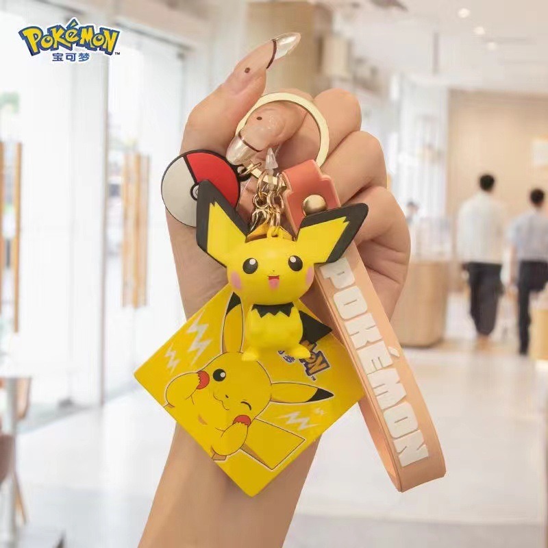 【冉紅】正版 寶可夢 心动萌游系列 掛件 皮卡丘 鑰匙扣饰品 卡通动漫 包包掛飾 鑰匙扣 送禮-細節圖3