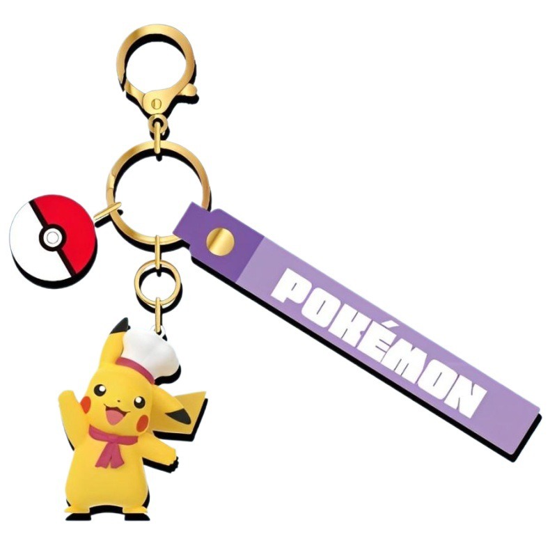 【冉紅】正版 寶可夢 心动萌游系列 掛件 皮卡丘 鑰匙扣饰品 卡通动漫 包包掛飾 鑰匙扣 送禮-細節圖5
