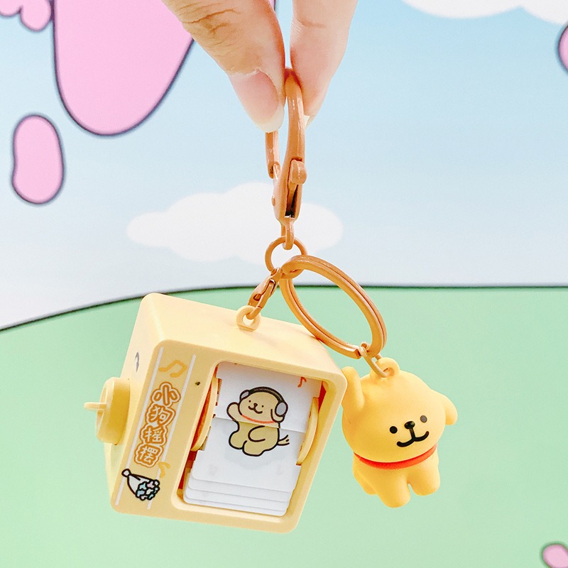 【冉紅】正版 線條小狗 翻翻动画機系列 卡通鑰匙扣 情侣包包掛件 学生可爱掛飾 送禮-細節圖4