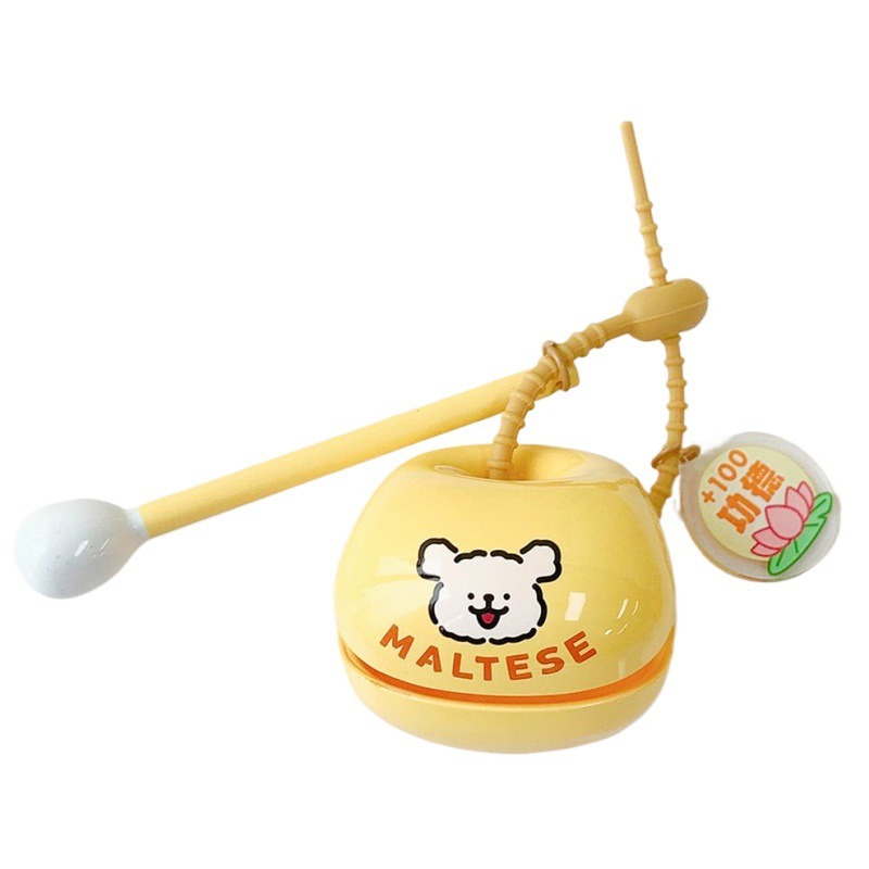 【冉紅】正版 TheGreenParty線條小狗 佛系木鱼鑰匙扣 包包掛件 吊飾 送禮-細節圖5