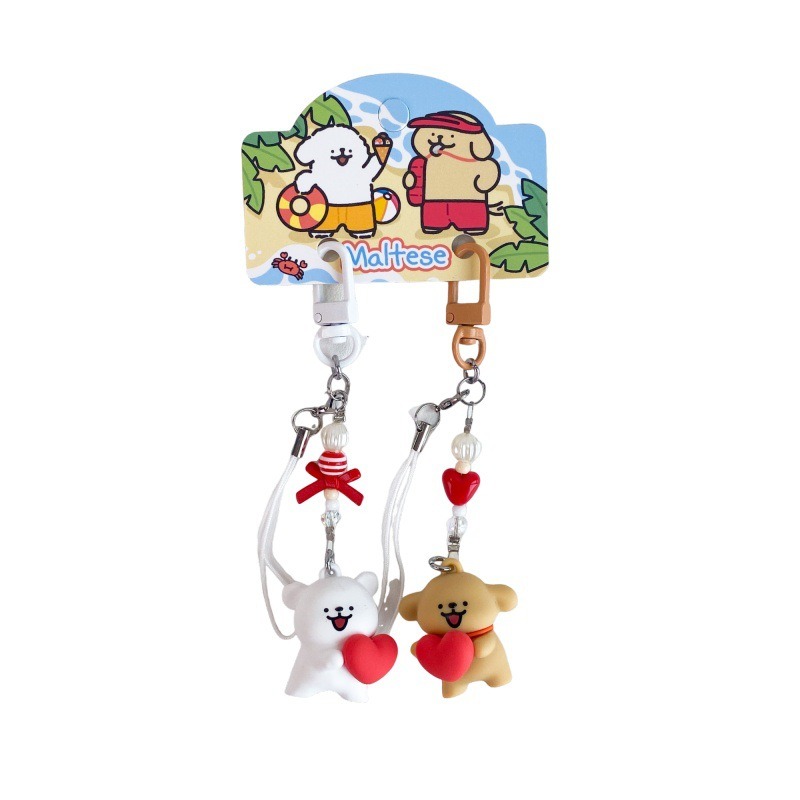 【冉紅】正版 線條小狗 萌趣对装贴贴系列 鑰匙扣 掛件 书包掛飾 鑰匙鏈 吊飾 送禮-細節圖5