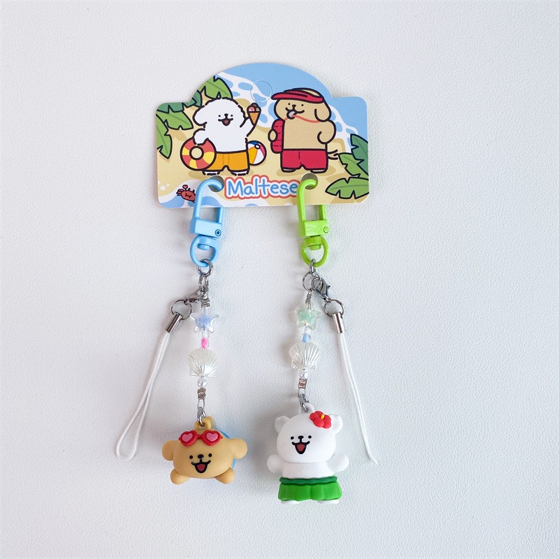 【冉紅】正版 線條小狗 萌趣对装贴贴系列 鑰匙扣 掛件 书包掛飾 鑰匙鏈 吊飾 送禮-規格圖5