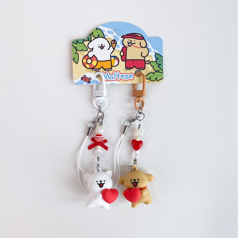 【冉紅】正版 線條小狗 萌趣对装贴贴系列 鑰匙扣 掛件 书包掛飾 鑰匙鏈 吊飾 送禮-規格圖5