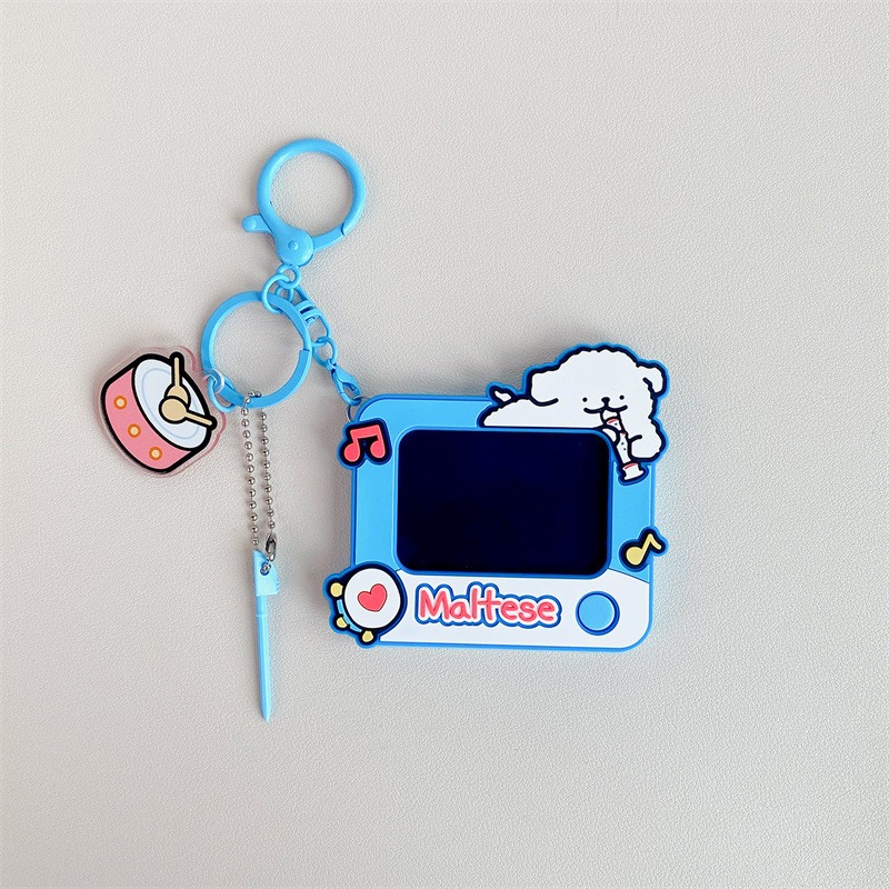 【冉紅】正版 線條小狗 画板系列 可爱卡通书包掛飾 情侣磁吸鑰匙扣 吊飾 送禮-規格圖5