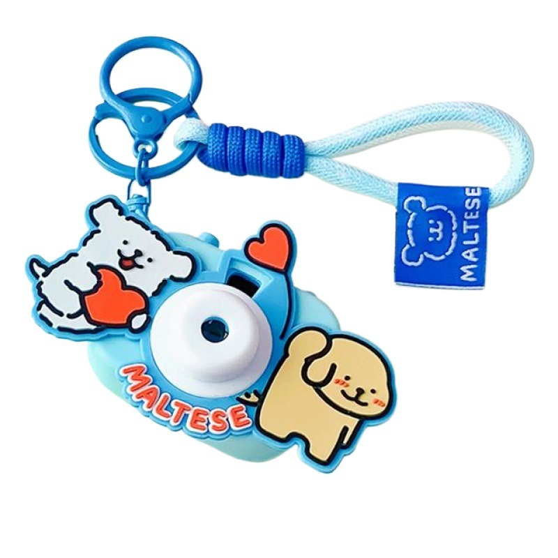 【冉紅】正版 TheGreenParty線條小狗 投影相机掛件 可爱卡通包包掛飾 汽車鑰匙扣 吊飾 送禮-細節圖5